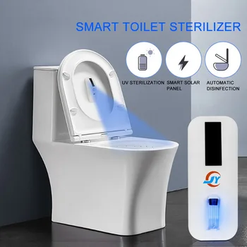 

Mini UV Light Smart Toilet Sterilizer Closestool Light Sanitizer with Intelligent Sensor Rechargeable Solar Power