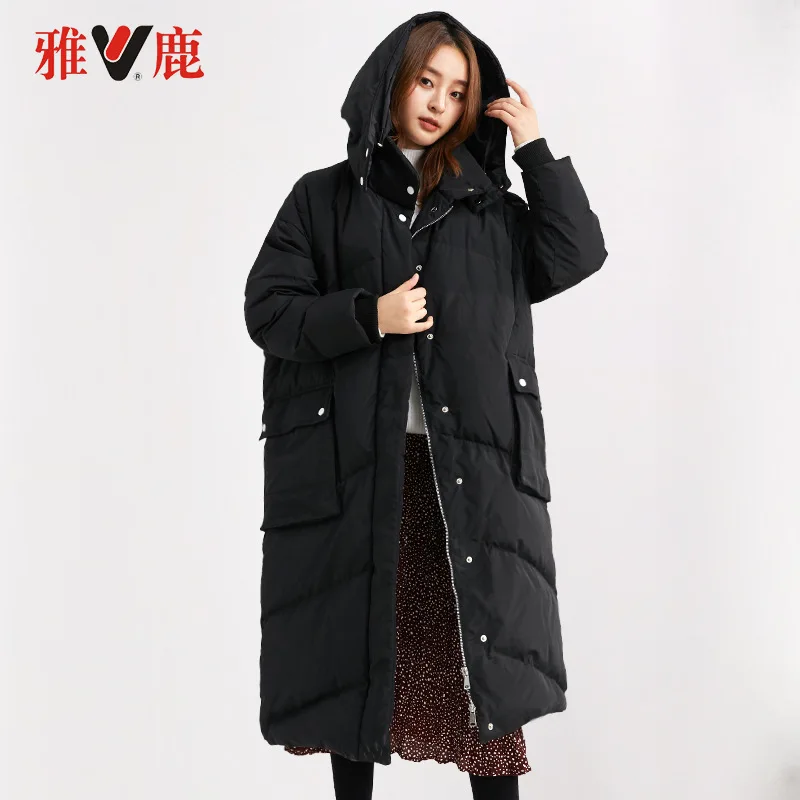 Yaloo/Yaloo Winter New Style down Jacket Women's Mid-length Thick Warm down Feather Coat Women's New Style