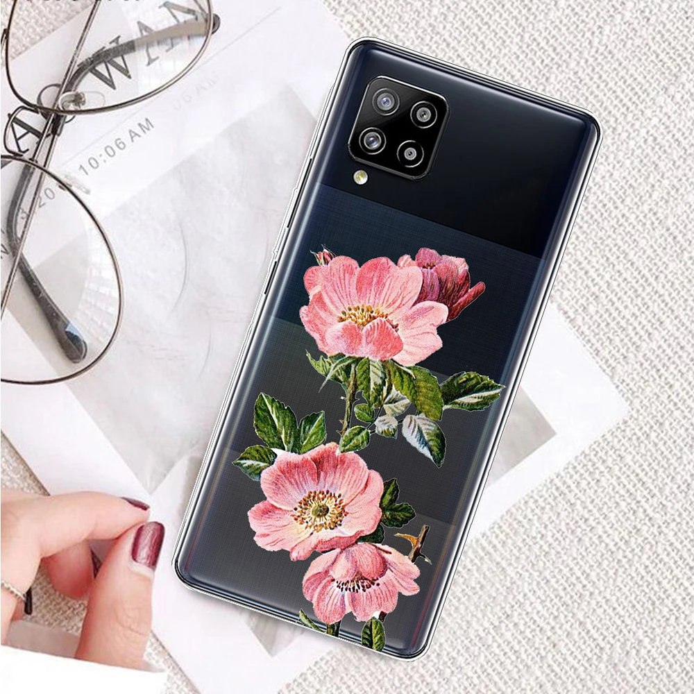 

Silicon Case for Samsung Galaxy A42 Sunflower Fashion Tpu Soft Clear Women's A42 Case Shockproof Anti Knock Durable Fitted Cases
