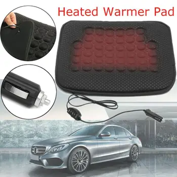 

Hot 12V 45*40 cm Car Heated Seat Cushion Hot Cover Auto Heat Heater Warmer Pad-winter Black