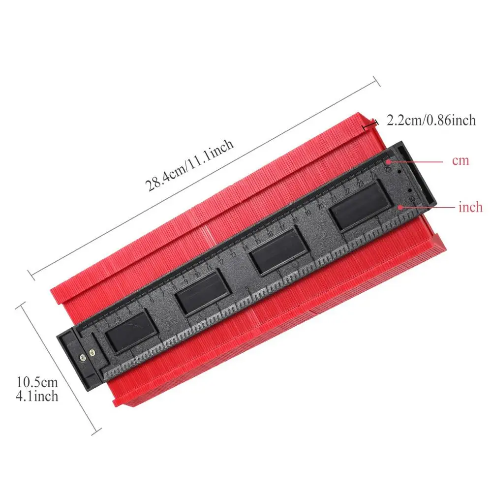 

50cm Contour Gauge Plastic Profile Copy Contour Gauge Duplicator Standard Wood Marking Tiling Laminate