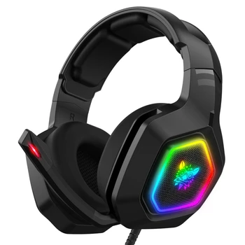 ONIKUMA  K10 Head-Mounted Professional Gaming Headset RGB Colorful Lighting Mic PC Phone PS4 XBOX Switch Gamer Wired Headphone 1