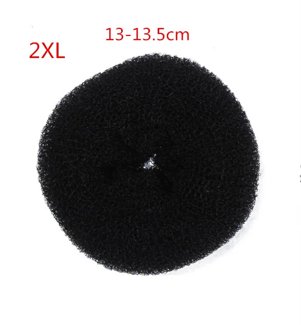 black 2XL Заколка для волос пончик волшебный Поролоновый спонж легкое большое кольцо Инструменты для укладки волос аксессуары для волос для женщин - Цвет: black 2XL