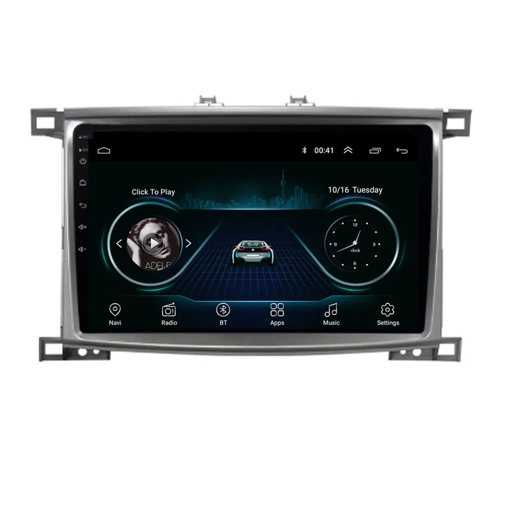  4G LTE Android 8.1 For Toyota Land cruiser 100 LC 100 Multimedia Stereo Car DVD Player Navigation G