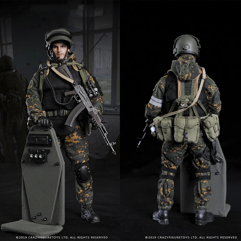 CrazyFigure 1/12 LW007 русский Альфа спецназ тяжелый Shieldman Специальный Warfare Elite в