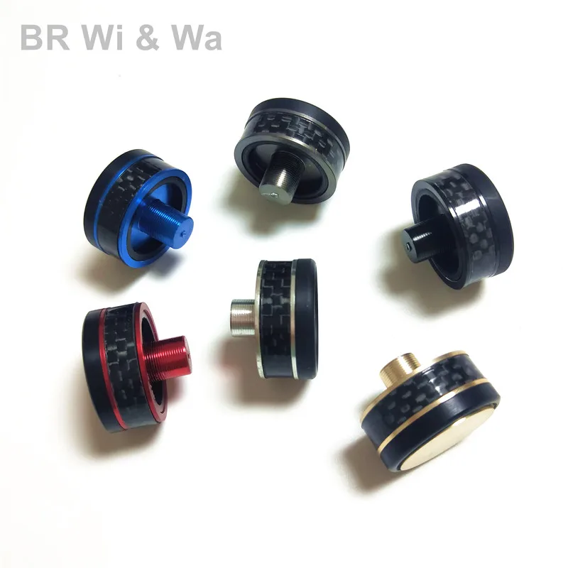 Fishing Rod Decorative End Cap Carbon ring Aluminum But Cap 3pcs