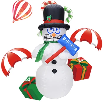 

Jitter Kids Inflatable Snowman Party Santa Claus Winter Portable Outdoor Home Holiday Props Christmas Decoration Figure Toy