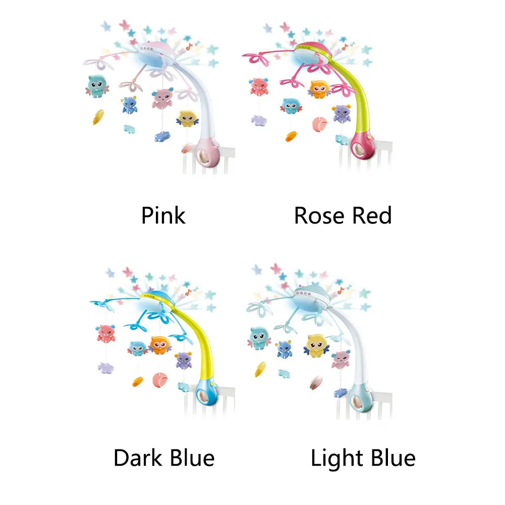 Детская музыкальная кроватка с светильник вращающаяся Ночная детская игрушка кроватка новорожденная кровать колокольчик проекционный
