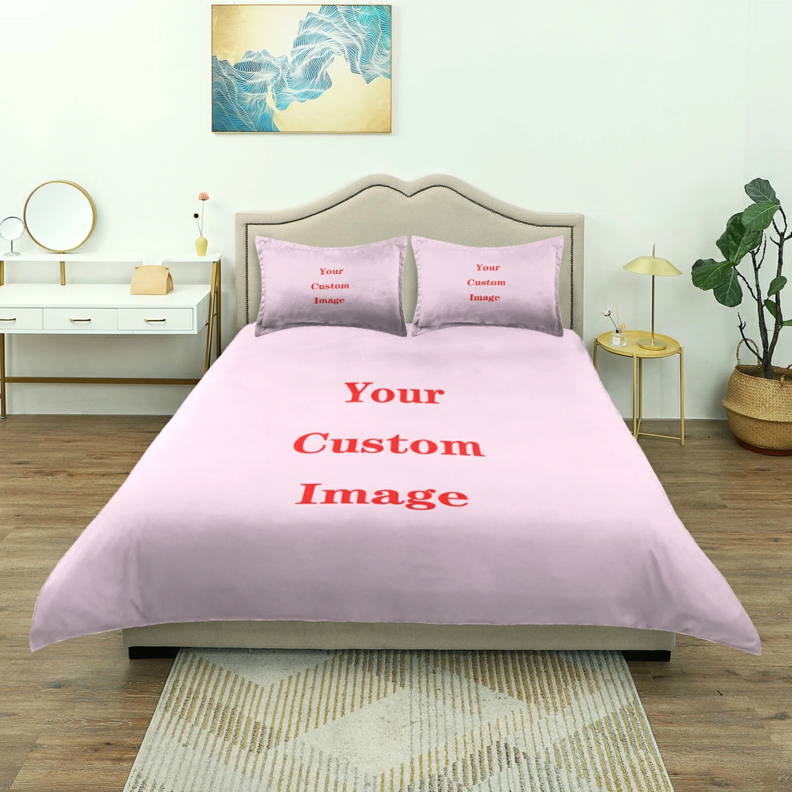 Custom Pattern 3pcs Bedding Set Three Pieces Bed Sheet Gorgeous Comfortable Fabrics Oceania Fashion Double Bed Set  228×228