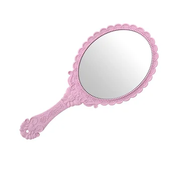

2pcs Handheld Makeup Mirrors Retro Pattern Mirrors Portable Cosmetic Mirror Gift Mirror for Women Girls
