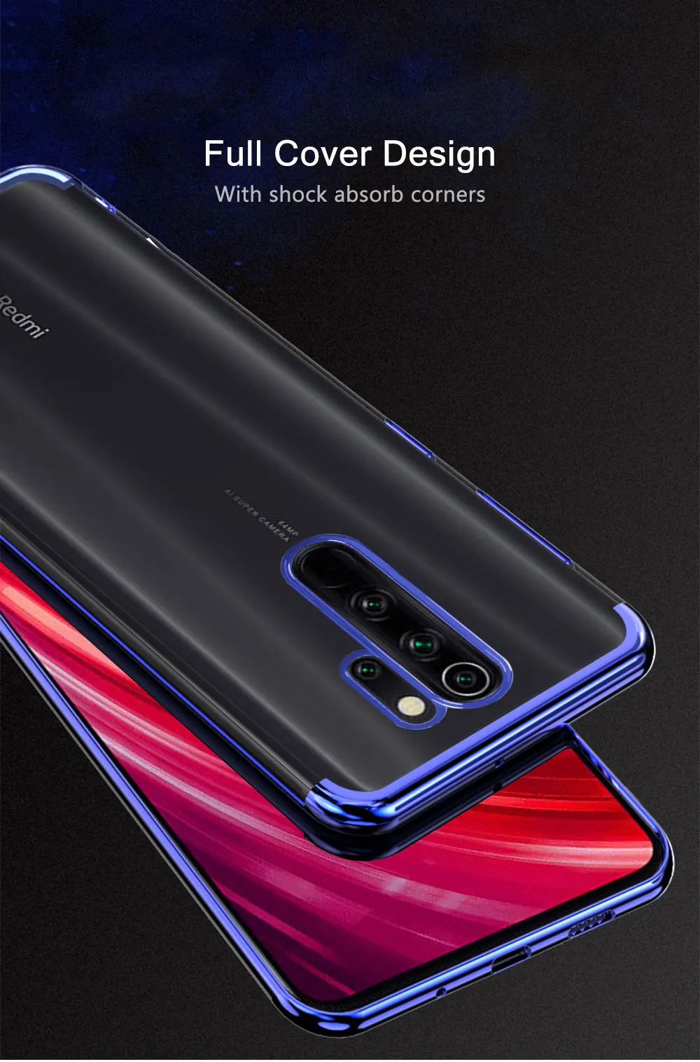 Xiaomi Redmi Note 8 Pro Чехол модное прозрачное покрытие Мягкий силиконовый чехол для телефона для Xiaomi Redmi Note 8 Pro мягкий чехол