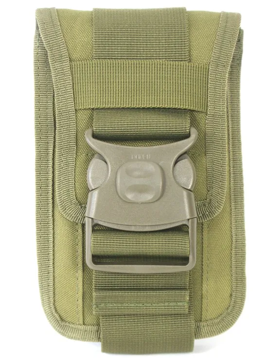Army green Уличная тактическая сумка для телефона с двумя отсеками, сумка для карт, поясная сумка, двухслойный чехол для мобильного телефона - Цвет: Army green