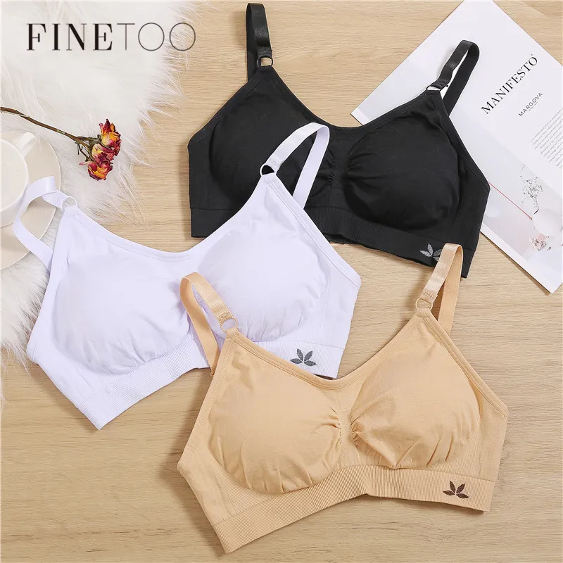 Women Padded Bralette Soft Athletic Cotton Bra Fitness Sports