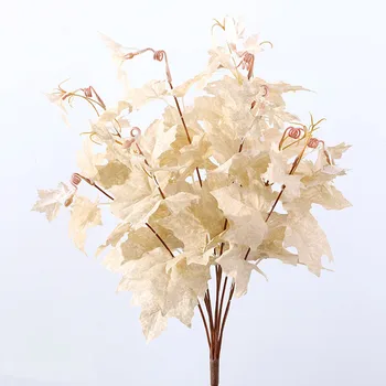 

Artificial Plant Maple Leaf Garden Bushes Fake Grass Fall Leaves Faux Plants for Thanksgiving Decor Wedding Photography Prop
