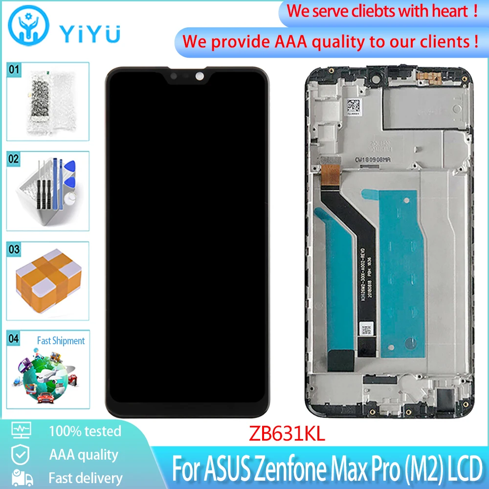 Дисплей 6 26 ''для ASUS Zenfone Max Pro M2 ZB631KL сменный сенсорный ЖК-экран для Asus ZB631kl X01BDA