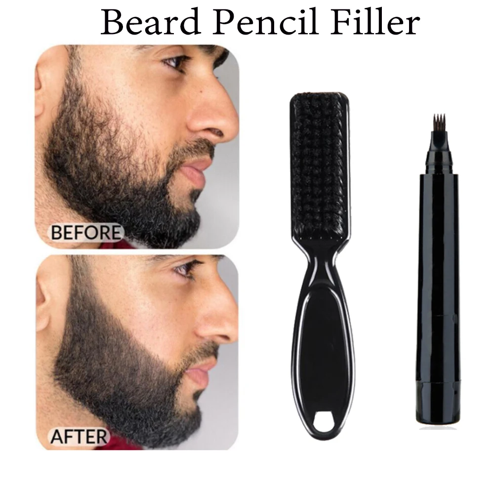 Discount Beard Pen Beard-Filler-Tool Pencil Moustache Makeup Coloring Hot And Waterproof Brush Erb1ekRonaM