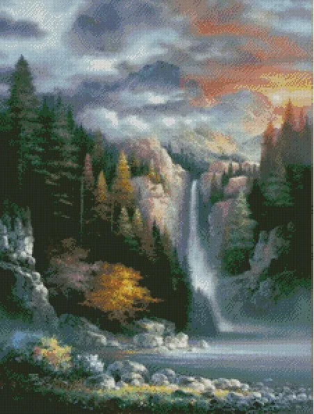

Top new Embroidery Counted Cross Stitch Kits Needlework - Crafts 14 ct DMC Color DIY Arts Handmade Decor waterfall