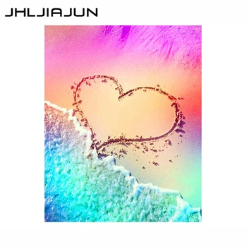 

Frameless painting by numbers heart-shaped hand-painted home decoration living room art poster picture unique gift