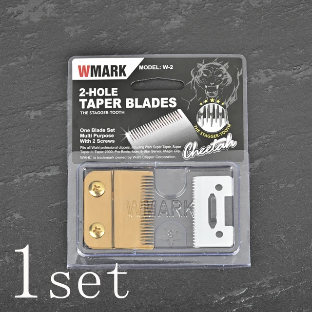 Professional WMARK 2-Hole Hair Clipper Blade rainbow color silver color golden color replace blade W-2 for professional clipper W-2WC 1 set