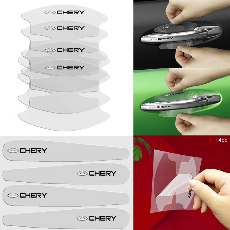 8pcs Car Door Handle Sticker Automotive Emblem Stickers For Chery Tiggo 7 Pro 8 4 5 3 2 T11 5X Amulet Fora QQ IQ Fulwin Arrizo 5