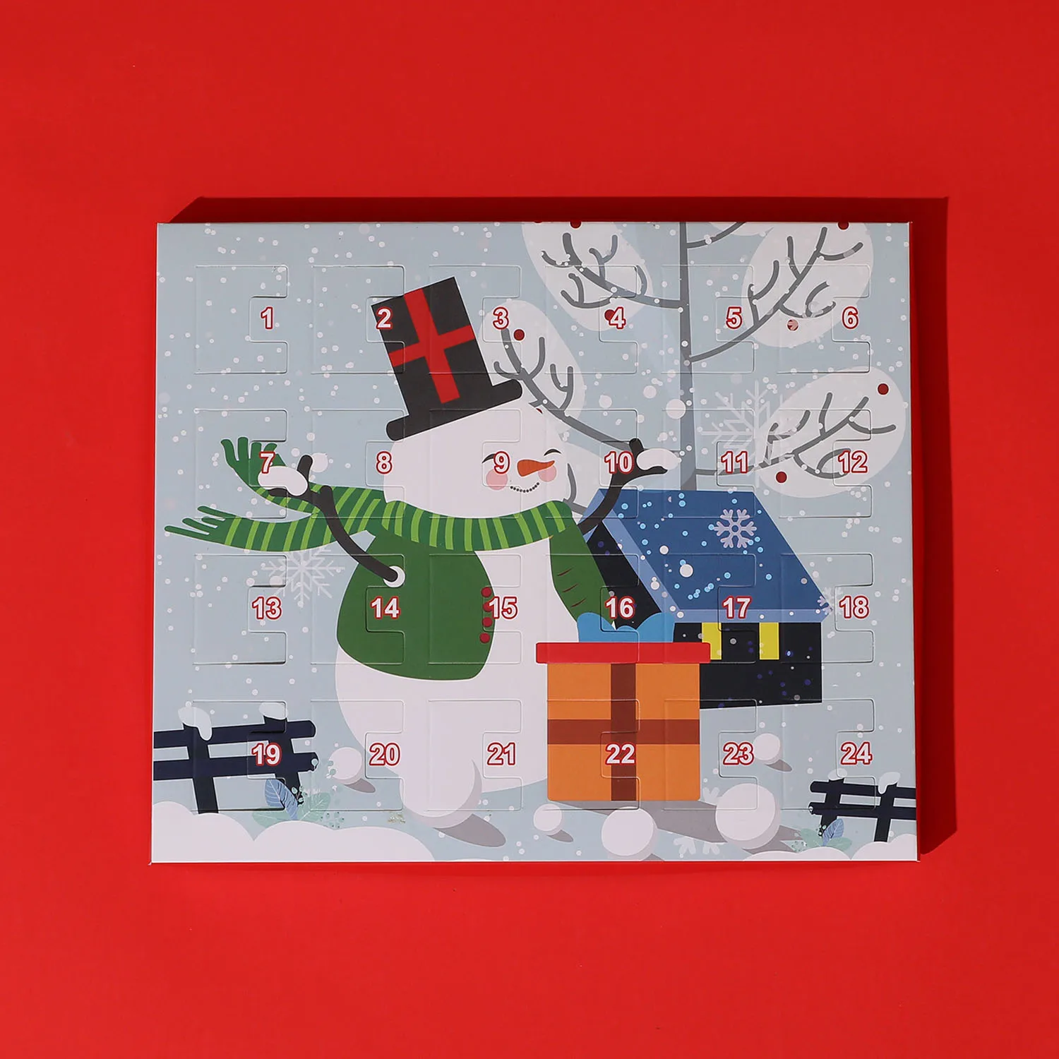 Behogar DIY Шарм браслет ювелирные изделия Advent календарь обратный отсчет Набор рождественских подарков Снеговик коробка для детей 2 цепи 22 бусины