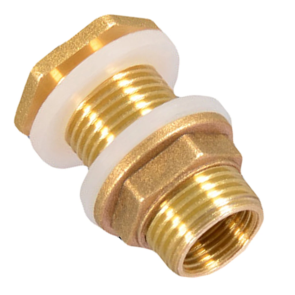 Solid Brass Water Tank Connector Fittings Leak-proof  M1/2'' M3/4'' M1'' Adapter