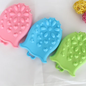 

CYSINCOS Children Bath Sponge Silicone Scrubber Mitt Soft Kid Washcloth Baby Silicone Shampoo Brush Mitt Protective Infant Scalp