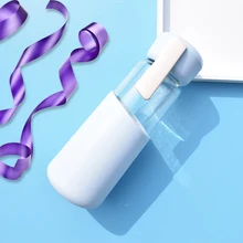 400 мл Новое поступление портативная стеклянная бутылка для воды с силиконовым покрытием чехол термостойкие студенческие школьные бутылки для напитков на открытом воздухе