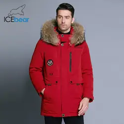 ICEbear 2018 Новинка толстый  пуховик мужской зимний  качественная модная тёплая мужская куртка с мехом из енота MWY18940D