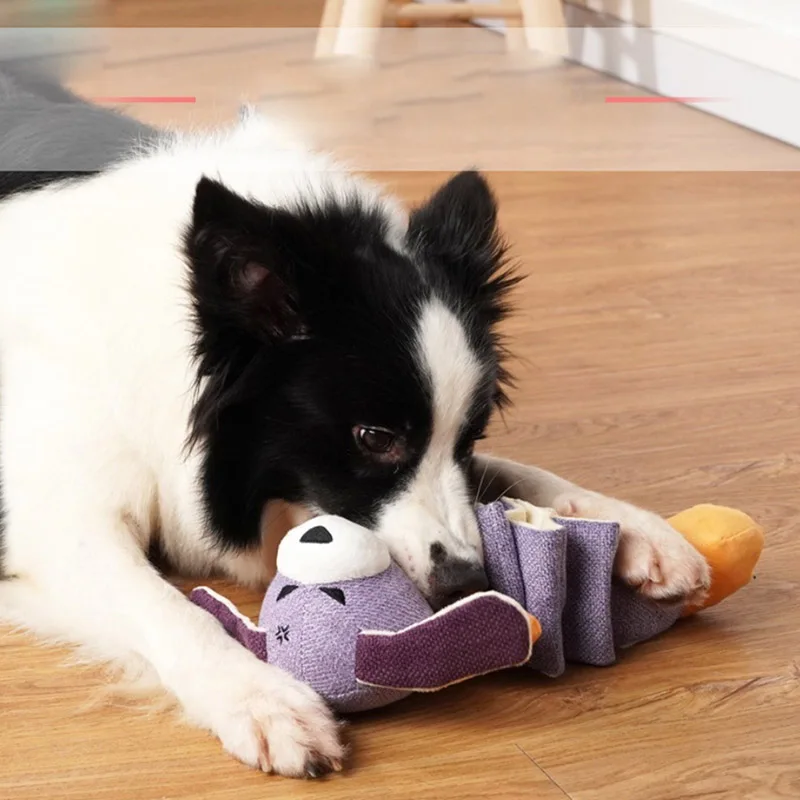 

Pets Dog Chew Squeak Toy Non Stuffed Bite Resistant Plush Toy for Pets Dogs _WK