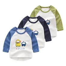 Коллекция года, Осенняя детская футболка стиль, западный стиль, товаров, универсальная рубашка для малышей хлопковые топы класса А