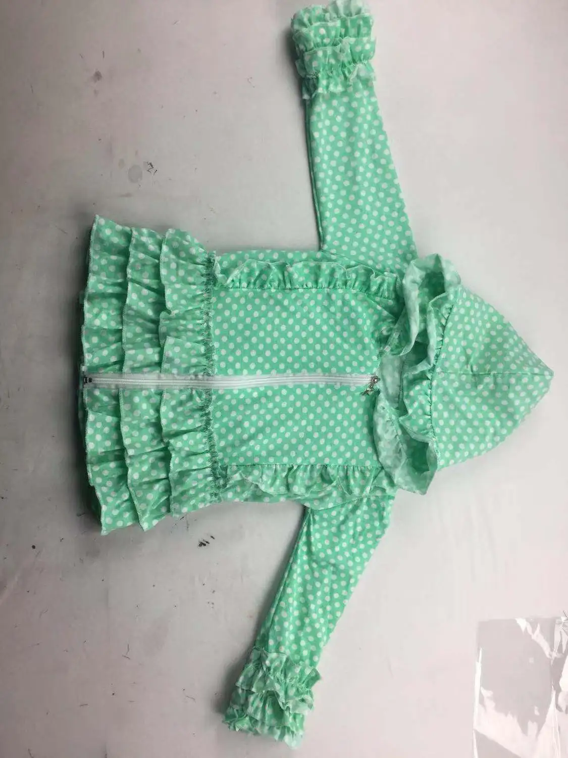 

girls ruffle dot jacket boutique winter long sleeve top for girls