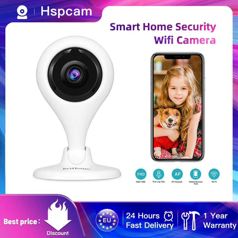 Радионяня с камерой 1080P HD Беспроводная Wi Fi ночное видение Двусторонняя голосовая