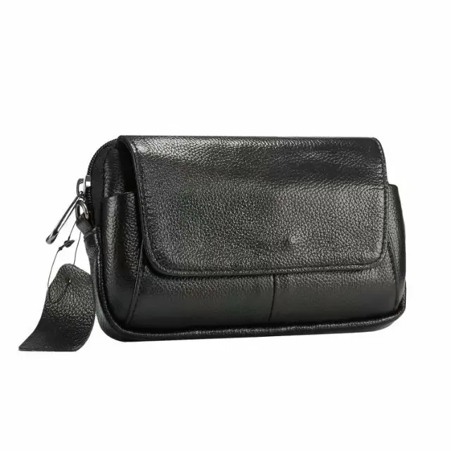 

Universal Genuine Cow Leather Phone Bags Waist Shoulder Belt Case Cover For iPhone Oneplus For huawei