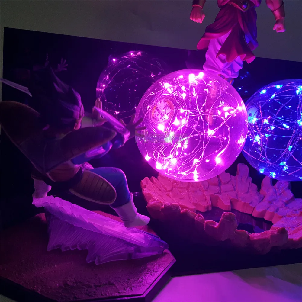 Dragon Ball фигурка Гоку Вегета против броли Led Lampara фигурки Dragon Ball Z Kamehameha Goku ПВХ фигурка игрушки для детей