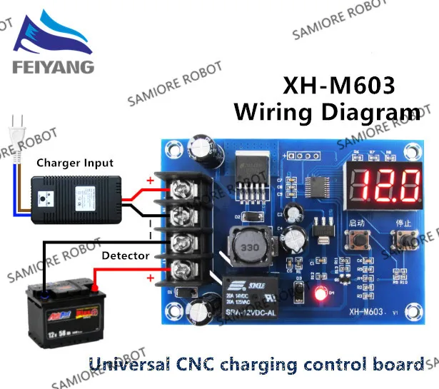 XH-M603 Charge Control Module 12-24V Battery Protection Board 
