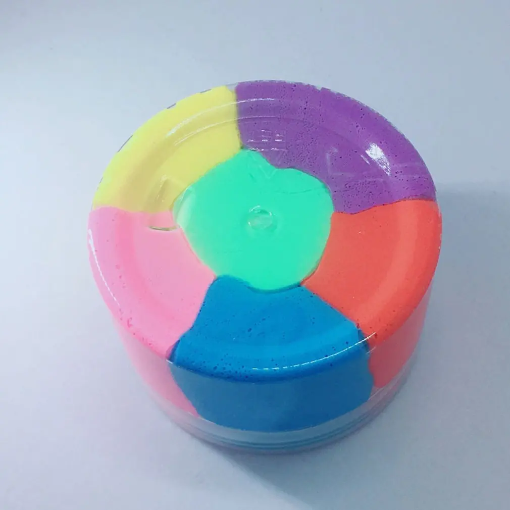 60ML Portable Size Natural Colorful Rainbow Fluffy Slime Stress Relief Kids DIY Toys Color Mud Gift for Children