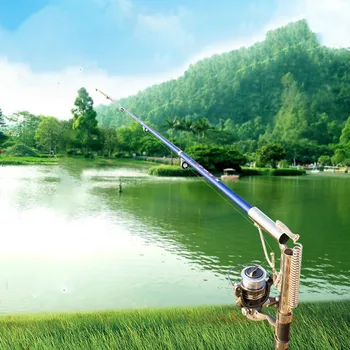 

2.1m 2.4m 2.7m Automatic Fishing Rod FPR Stainless Steel Spinning Reel Fishing Pole Set Telescopic Fishing Pole Olta Peche Pesca