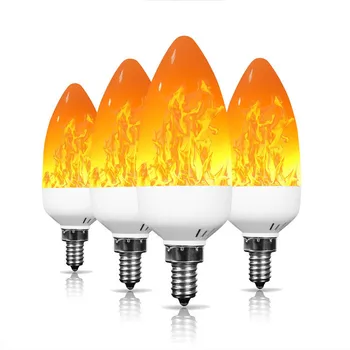 

E14 Dynamic Flame Effect LED Light Lamp Warm Yellow Lighting decoration Bulb For Halloween Christmas Party Home Garden Fence