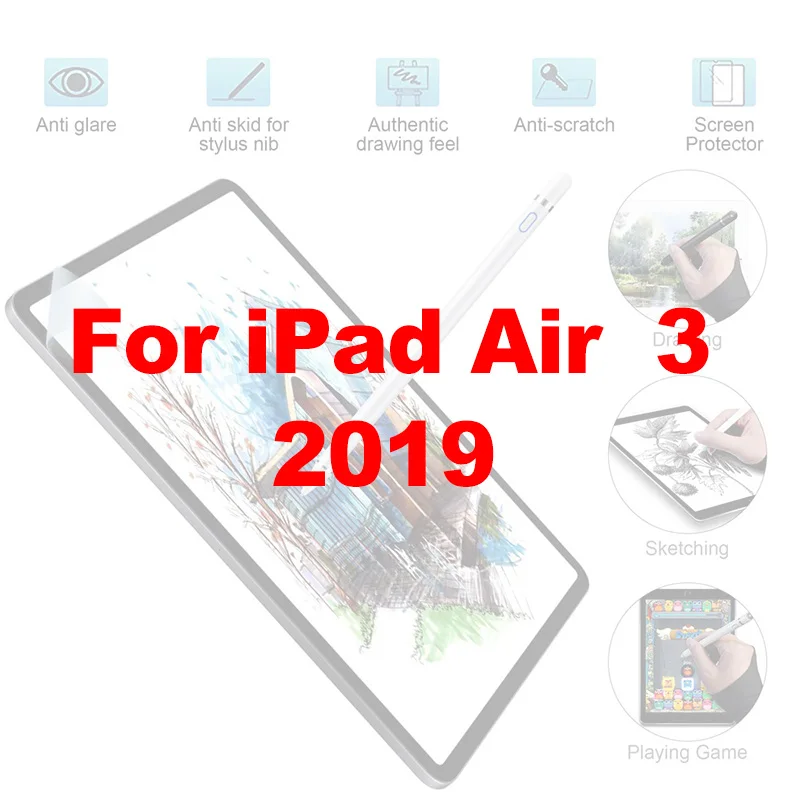 Для iPad 10,2 Pro 11 10,5 Mini 5/4 9,7 12,9 бумажная защитная пленка матовая ПЭТ Антибликовая Защитная пленка для рисования - Цвет: For iPad Air 3 2019