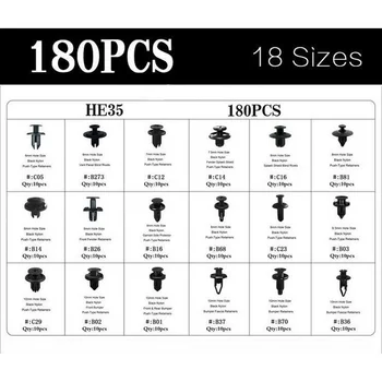 

Plastic Fastener Clips Rivet Door Car Side skirts Black Replacement Set