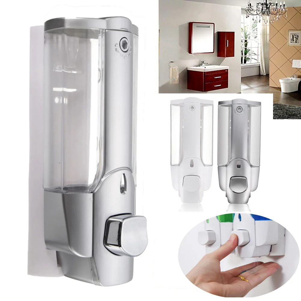 Wall Mounted Shampoo Soap Dispenser Sanitizer Bathroom Shower Liquid Lotion Pump TB Sale
