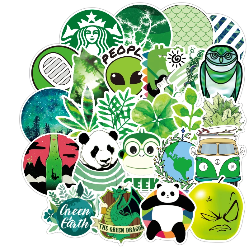 

70 PCS Cartoon green VSCO Stickers For Chidren Toy Waterproof Sticker stickers to DIY Suitcase Laptop Bicycle Helmet Car Decals