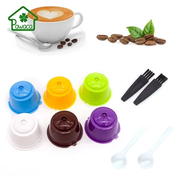 

New 6Pcs Coffee Filter Basket Reusable Refillable Coffee Capsule Cup For Dolce Gusto Coffee Filter Home Kitchen Capsules Cup