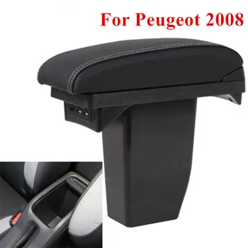 

for Peugeot 2008 armrest box universal car center console car modification accessories double raised with USB No assembly