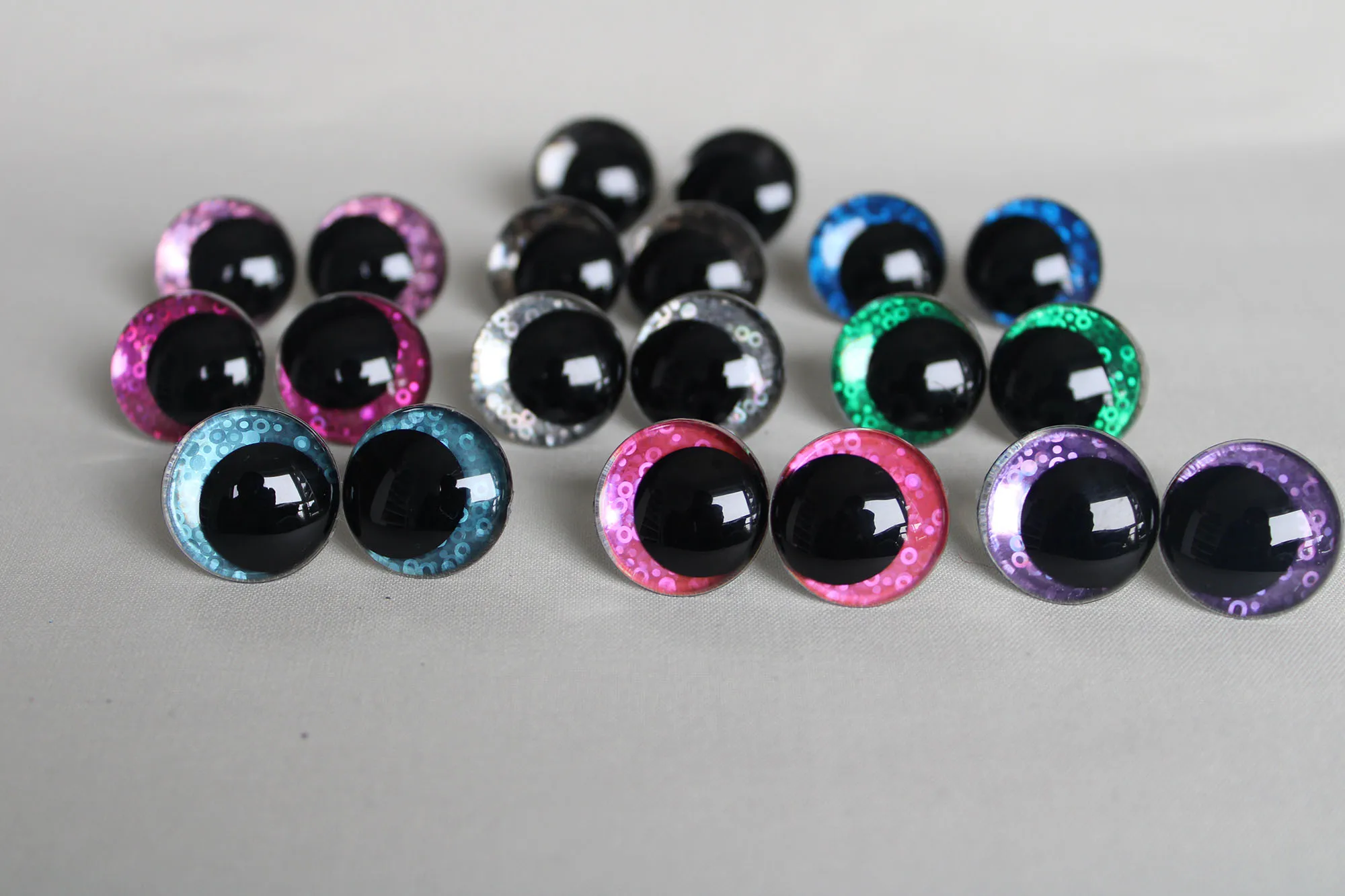 Doll Eyes 10pcs 12mm-28mm Round Glitter for Plush Craft