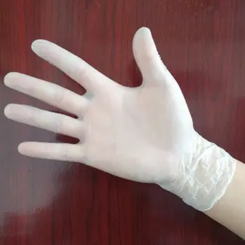 

Clear Plastic Disposable Gloves For Food Use Acid Resistant Gloves For Home Cleaning Medical Pvc Gloves 20Pcs