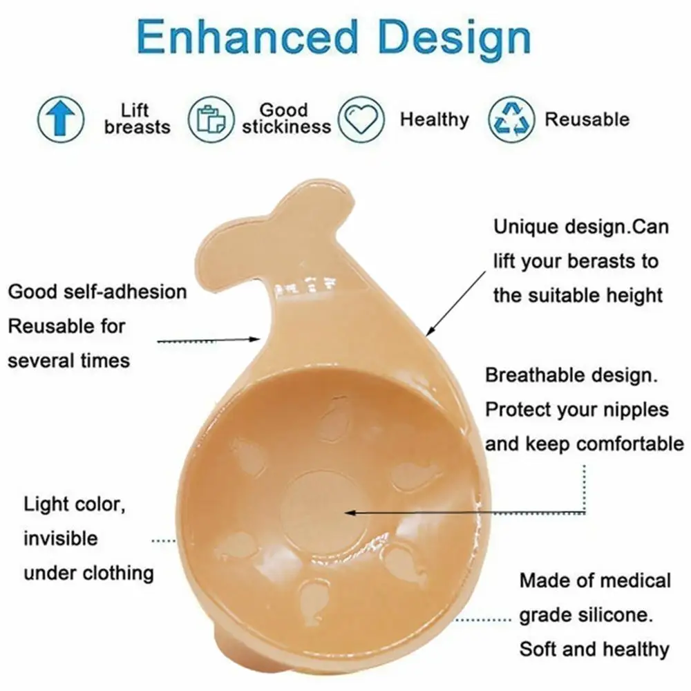 1 пара многоразового использования Невидимый для сосков коврик чистый силикон наклейка на грудь Анти-зачистки анти-провисания Бюстгальтер соска подтяжка вверх грудь