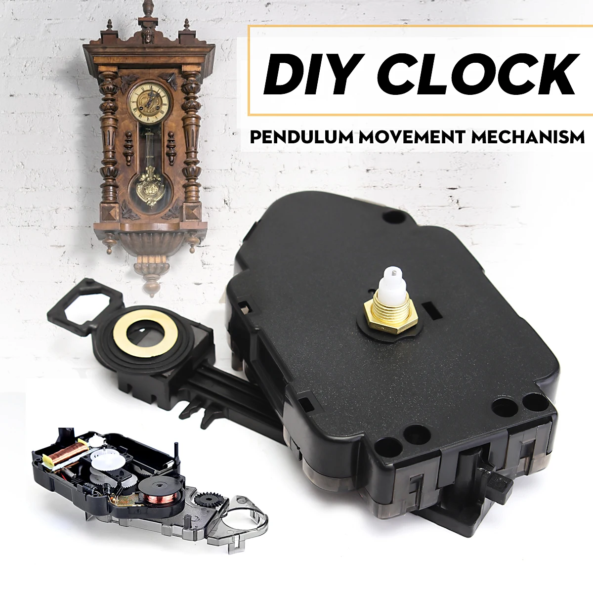 Кварц маятник с маятником мотор часы стеллаж для выставки товаров DIY