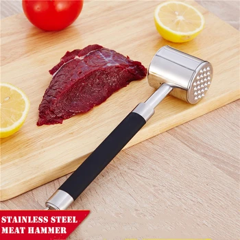 

316 Stainless steel meat hammer double heads mallet chicken pork Steak tenderizer minced beef meat punder Creative kitchen tools